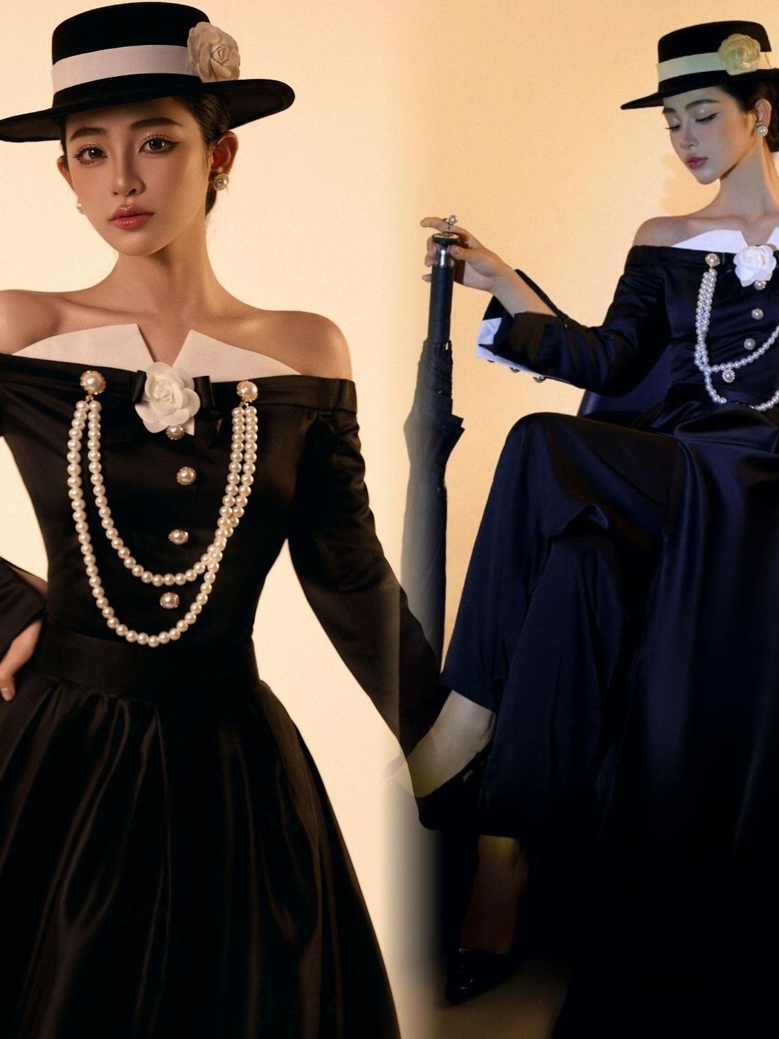 Ethnic Fashion Studio - Black Hepburn Vintage Wedding Dress Photography