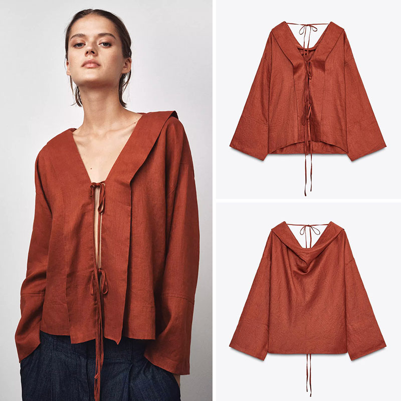 Ethnic Fashion Way - New Arrival Casual Loose V-Neck Two-Way