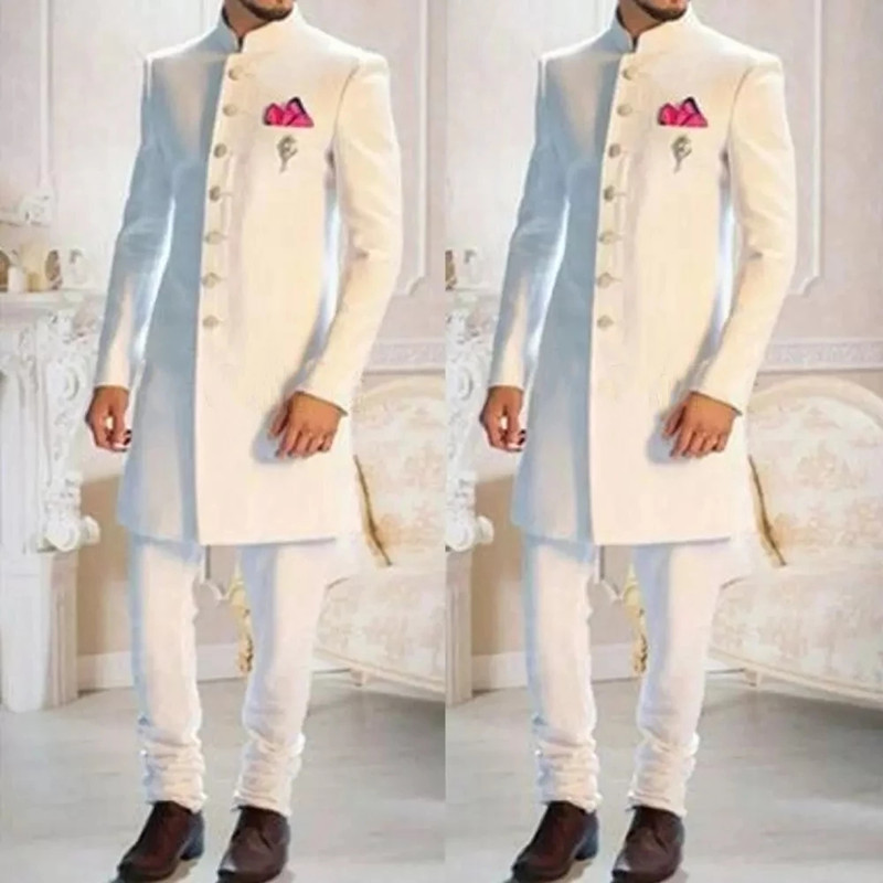 Ethnic Wear Men'S Fashion - Thiết Kế Thời Trang Trắng Cổ