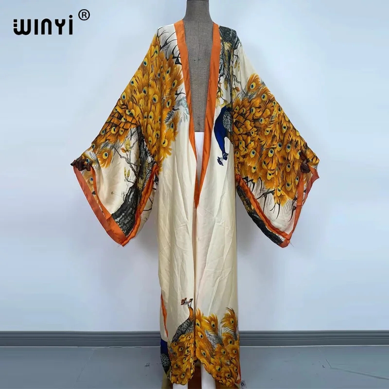 WINYI Summer Classic peacock p - đánh giá và giá Kaftan Women Boho