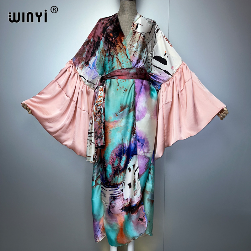 WINYI Summer Kimono party dres - đánh giá và giá Kaftan Women Boho