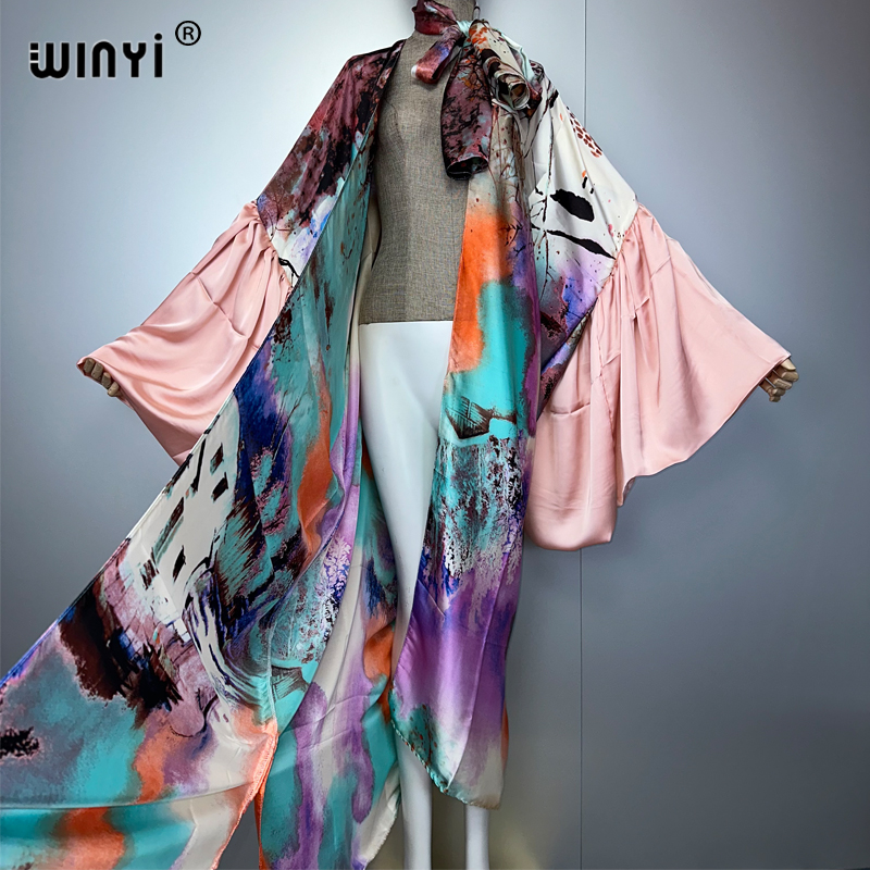 WINYI Summer Kimono party dres - đánh giá và giá Kaftan Women Boho