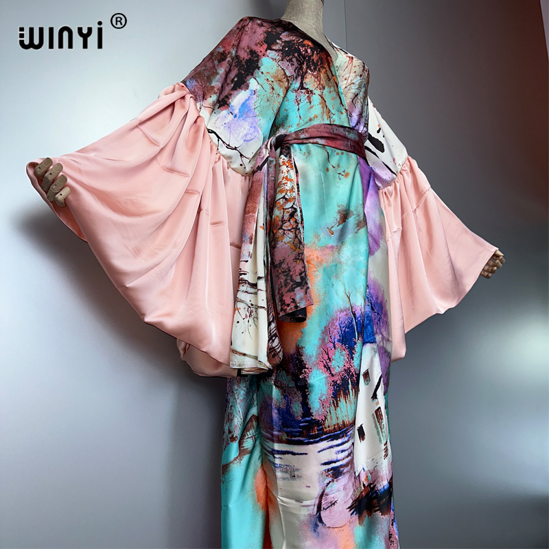 WINYI Summer Kimono party dres - đánh giá và giá Kaftan Women Boho