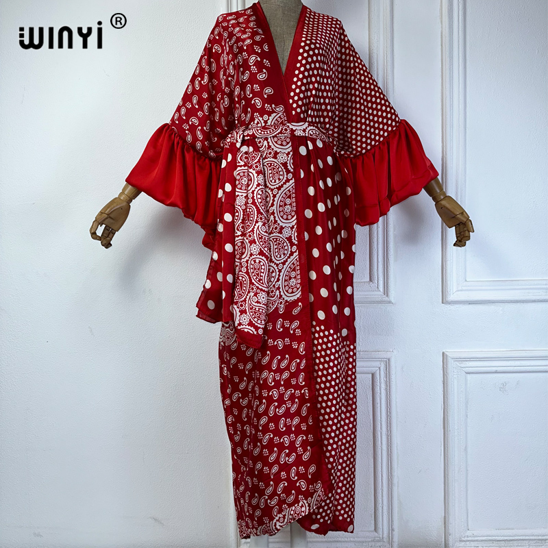 WINYI Summer Kimono Party Dres - đánh giá và giá Kaftan Women Boho