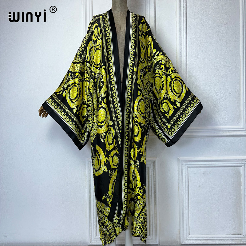 WINYI Africa boho print Kimono - đánh giá và giá Kaftan Women Boho