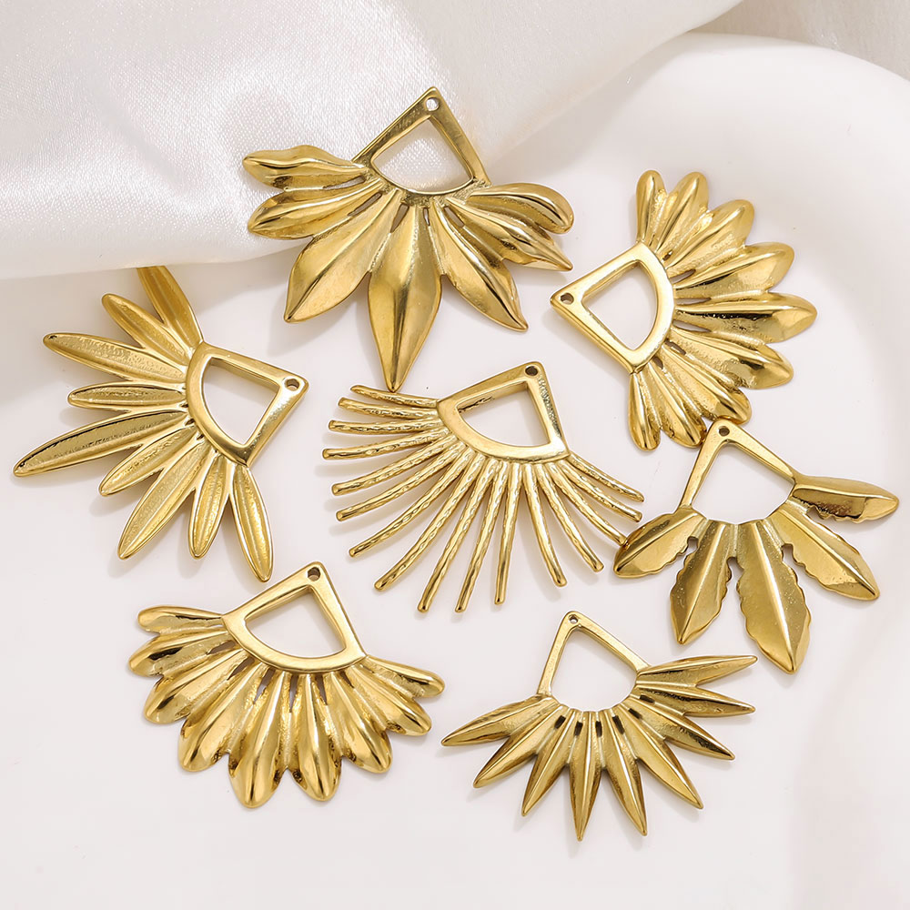 2pcs Stainless Steel Fan Shape - đánh giá và giá Ethnic Fashion Collection