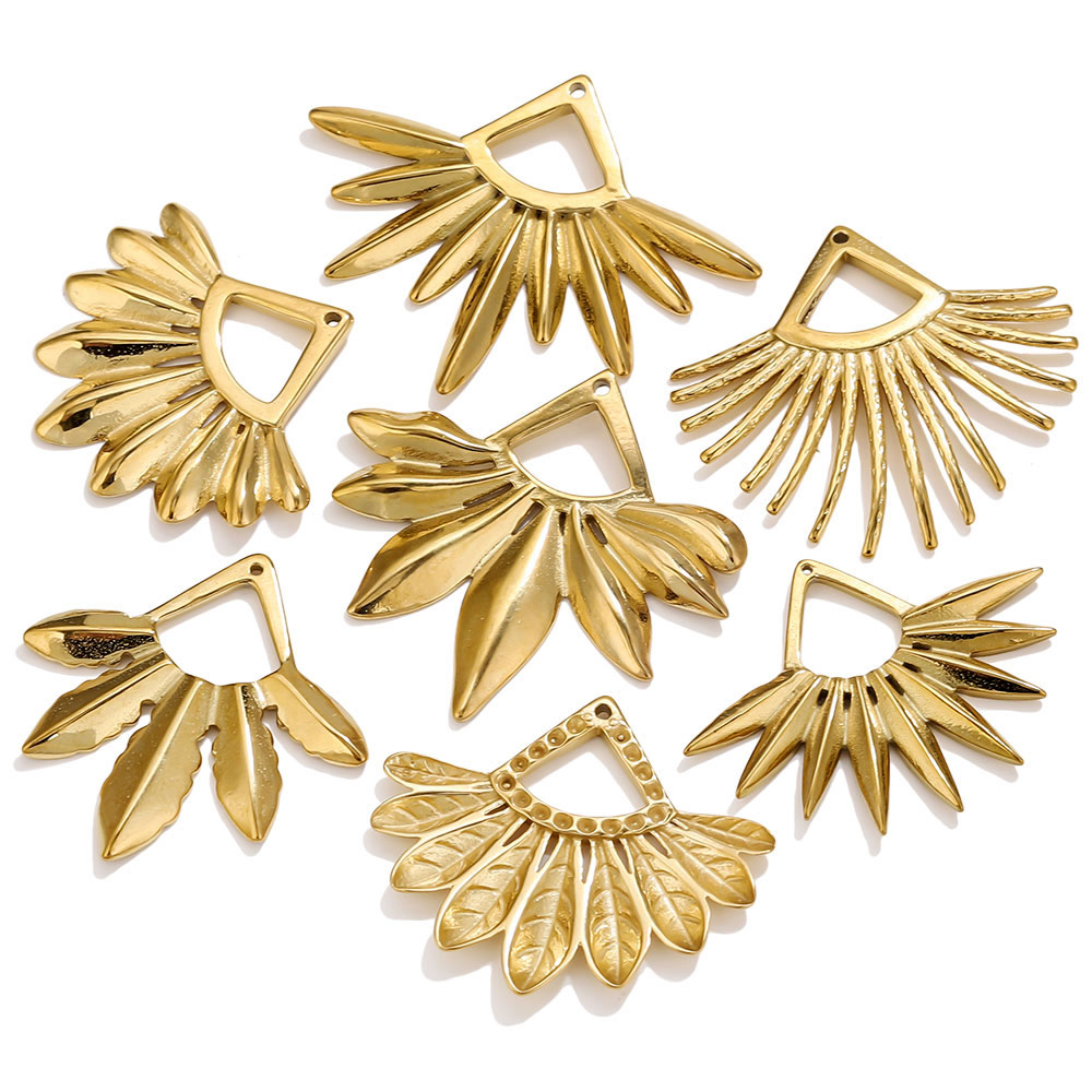 2pcs Stainless Steel Fan Shape - đánh giá và giá Ethnic Fashion Collection
