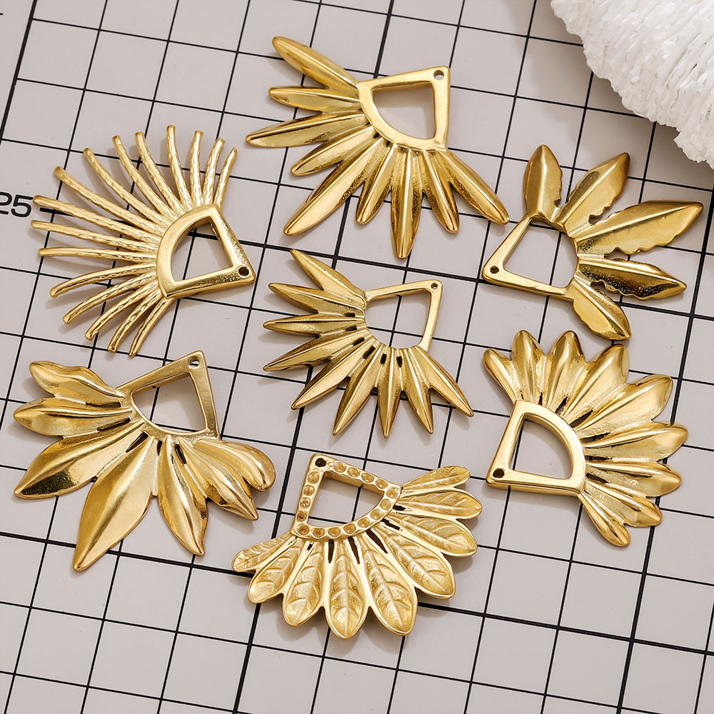 2pcs Stainless Steel Fan Shape - đánh giá và giá Ethnic Fashion Collection