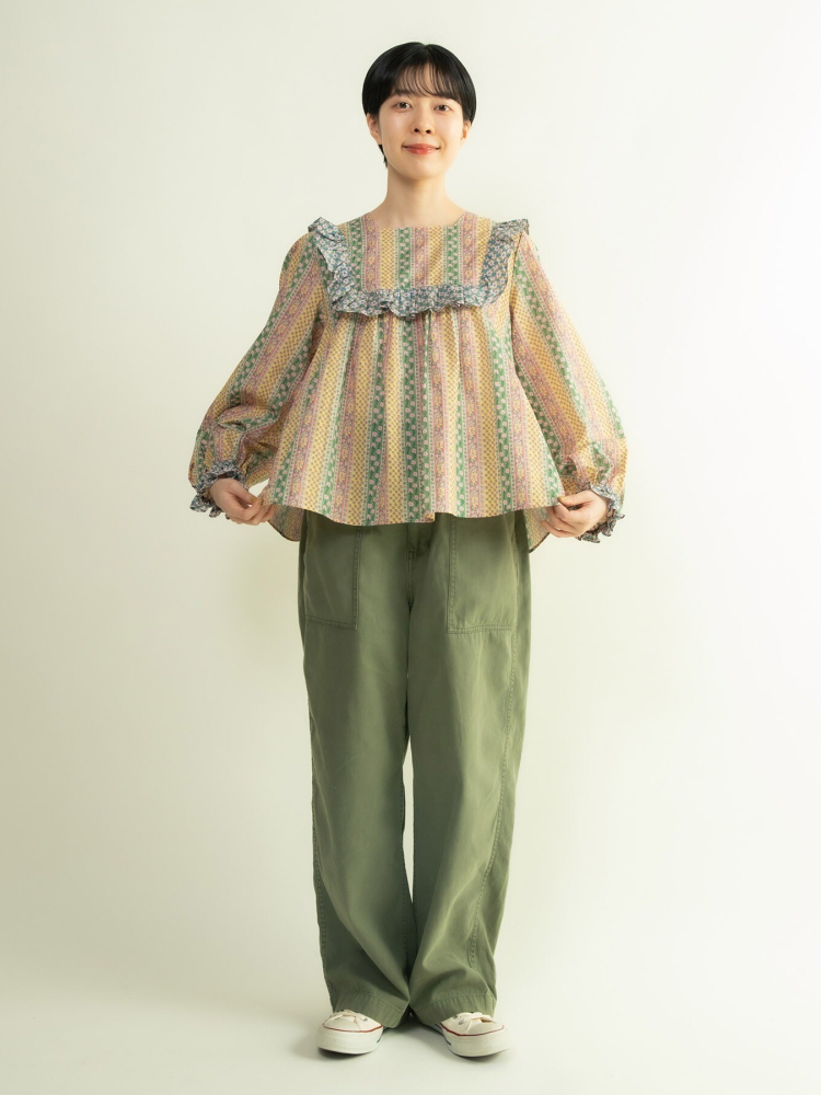 Sweet Floral Print Shirt with  - đánh giá và giá Ethnic Fashion Brands