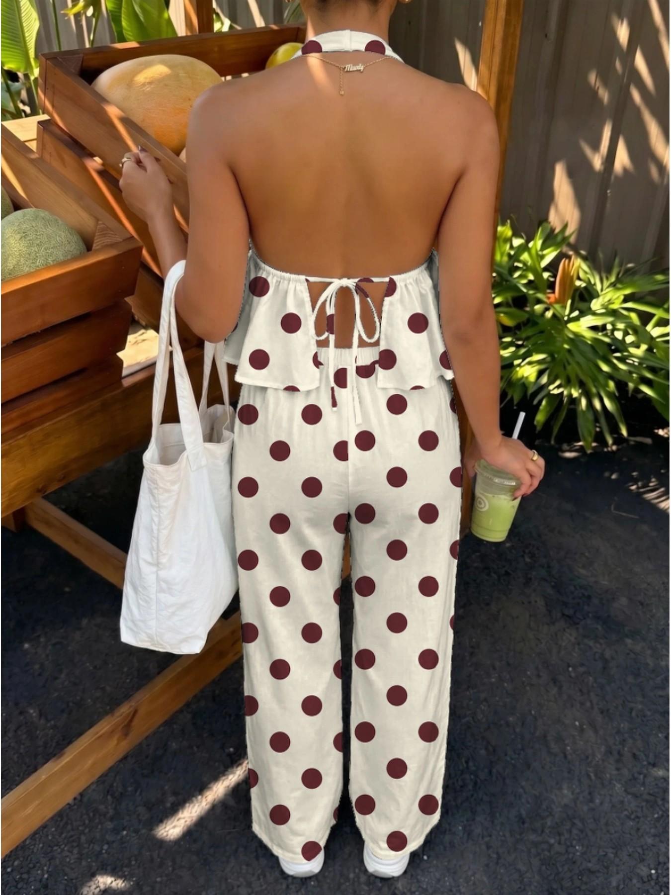 Vintage Large Dot Halter Top w - đánh giá và giá Ethnic Fashion Collection