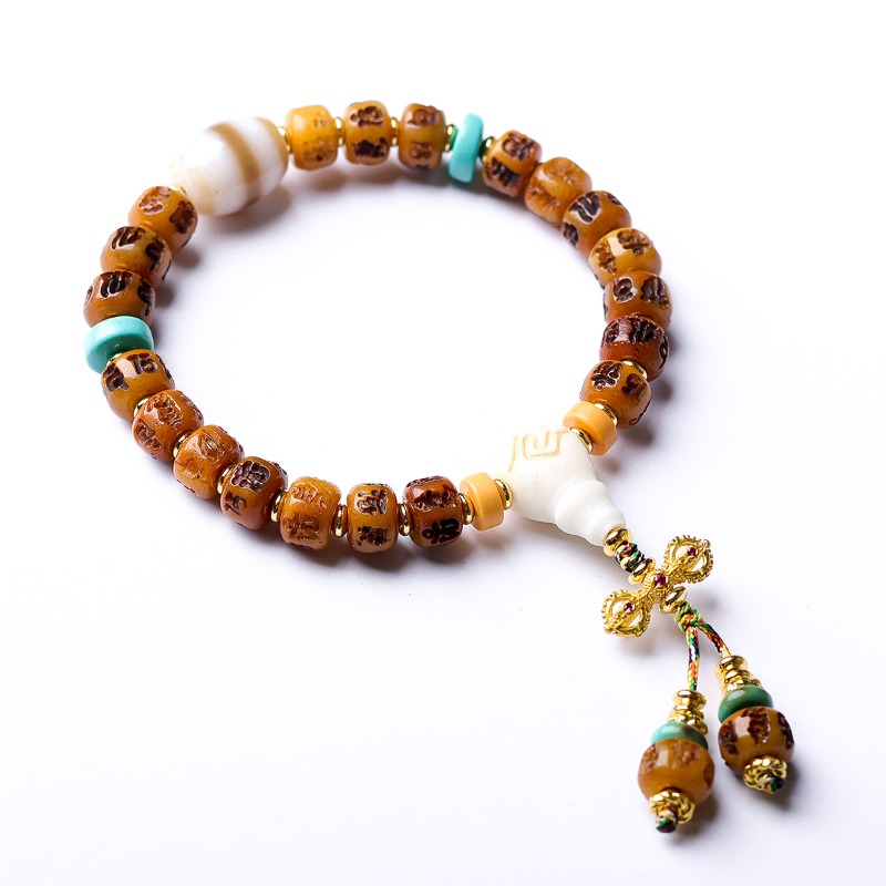 Bone Carved Six-Word Mantra Va - đánh giá và giá Ethnic Fashion Way