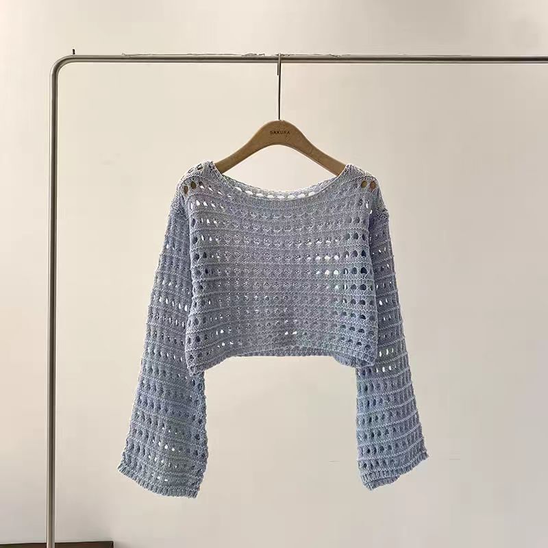 Long Sleeve Crochet Knit Top S - đánh giá và giá Kaftan Women Boho