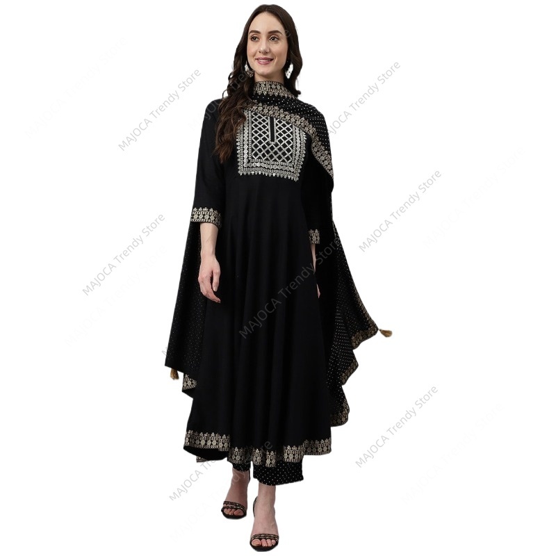 Indian Pakistani Women Black R - đánh giá và giá Salwar Kameez Set