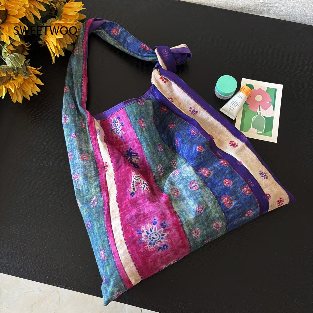 Purple Patchwork Ethnic Stripe - đánh giá và giá Ethnic Fashion Way