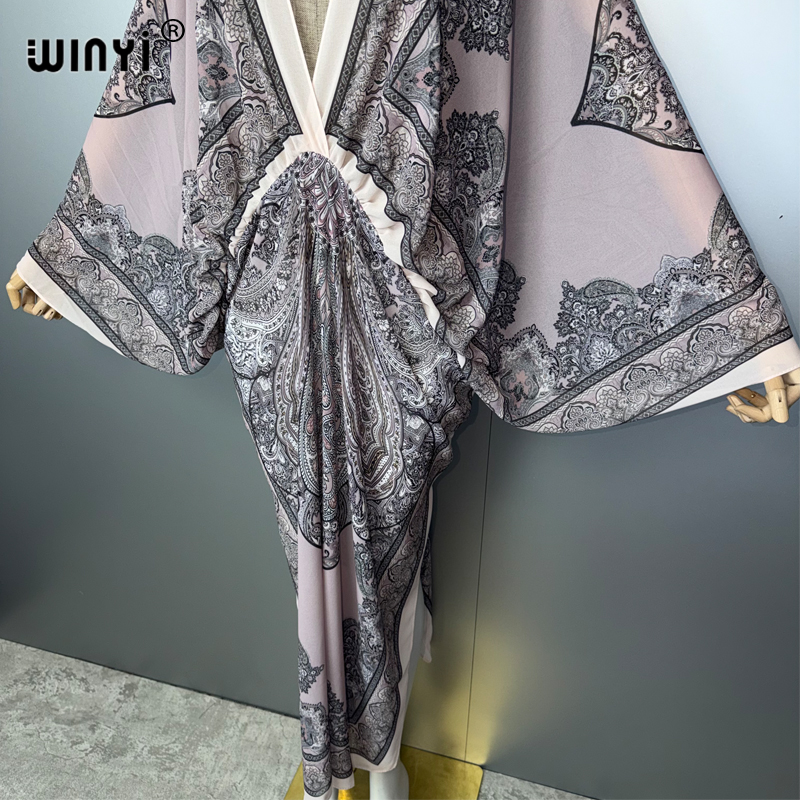 WINYI V-neck Sexy Dress Arabic - đánh giá và giá Kaftan Women Boho