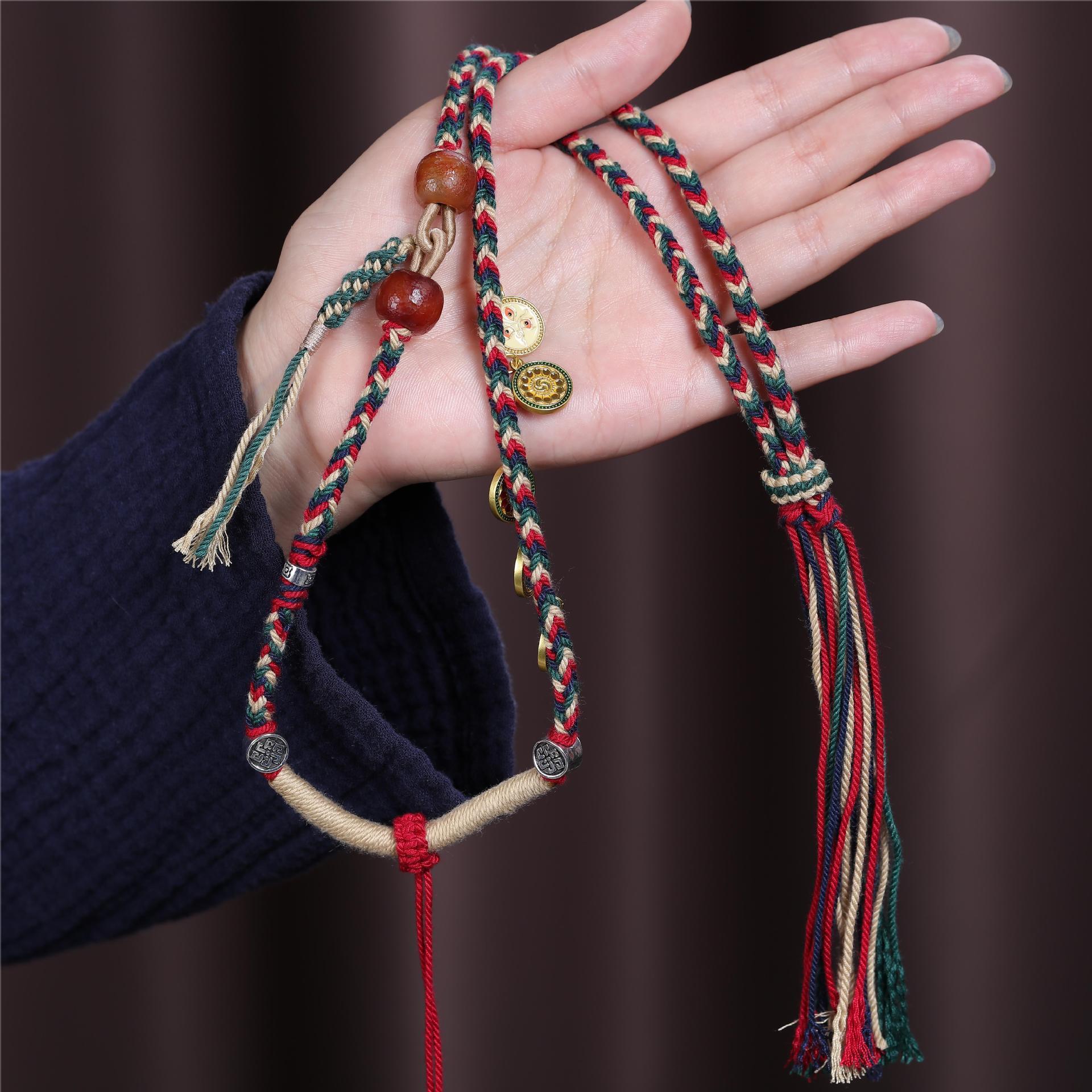 Tibetan Five Way Colorful Pend - đánh giá và giá Ethnic Fashion Way