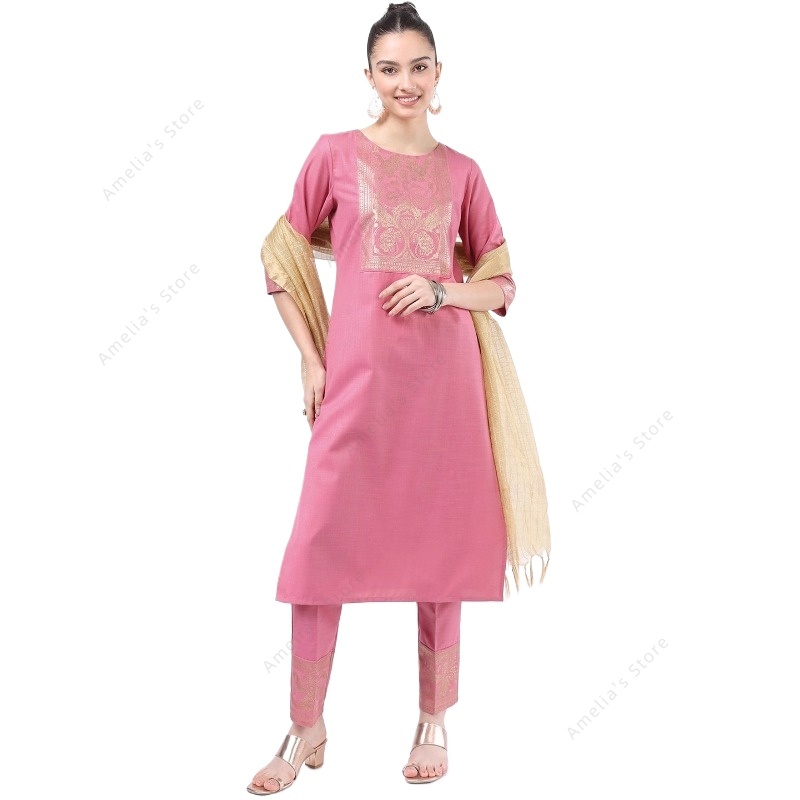 Indian/Pakistani Women's Pink  - đánh giá và giá Salwar Kameez Set