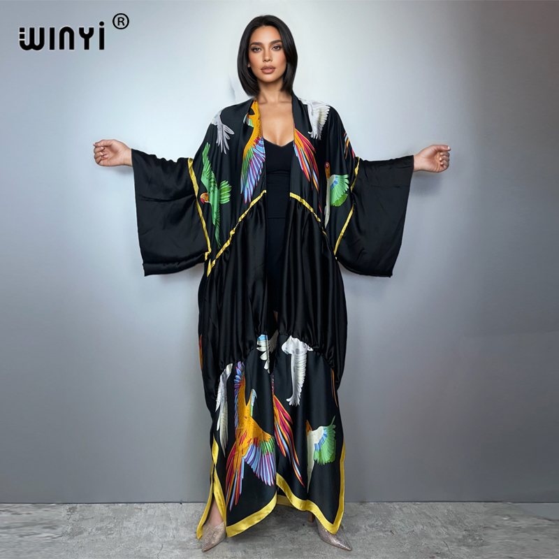 WINYI print boho kimono maxi b - đánh giá và giá Kaftan Women Boho