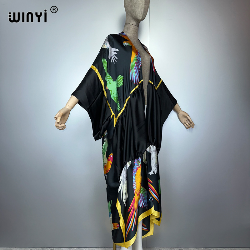 WINYI print boho kimono maxi b - đánh giá và giá Kaftan Women Boho