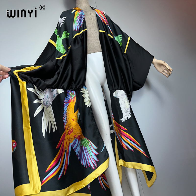 WINYI print boho kimono maxi b - đánh giá và giá Kaftan Women Boho