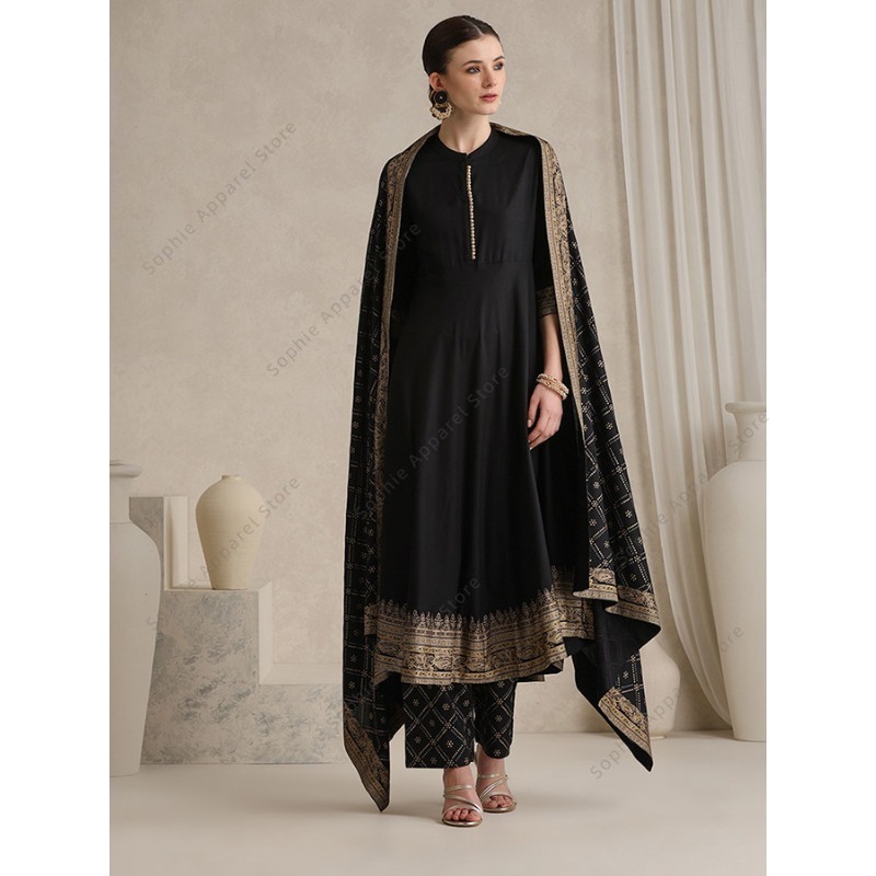 Elegant Black Indian Salwar Ka - đánh giá và giá Salwar Kameez Set