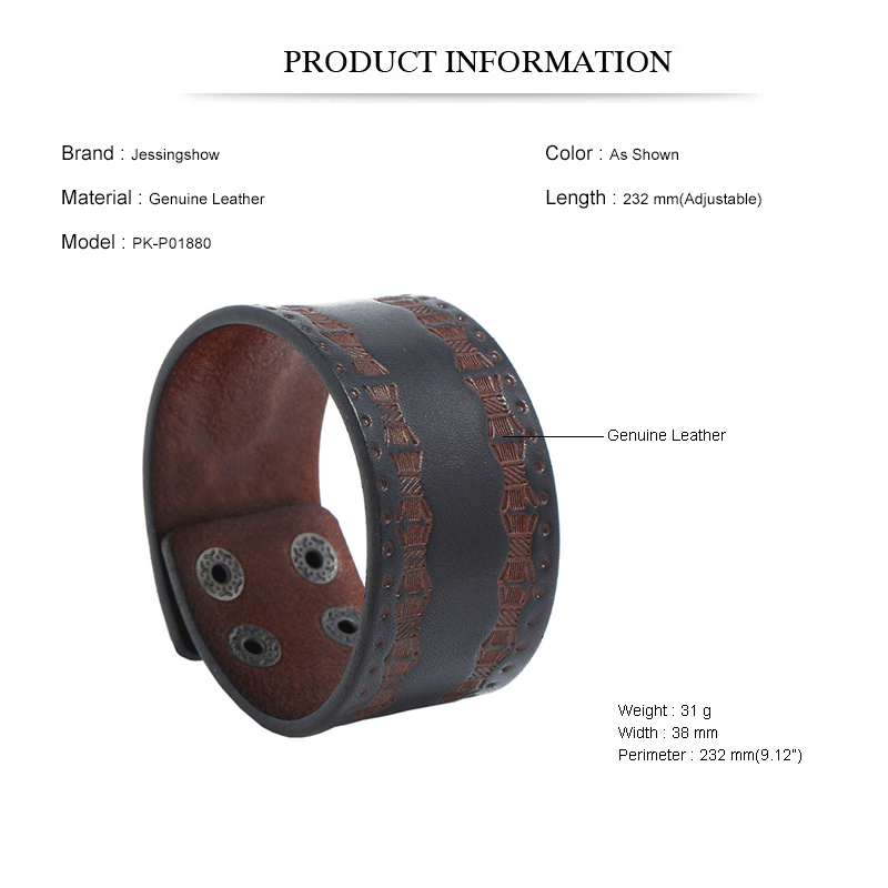 Retro Brown Wide Cowhide Brace - đánh giá và giá Ethnic Fashion Pk