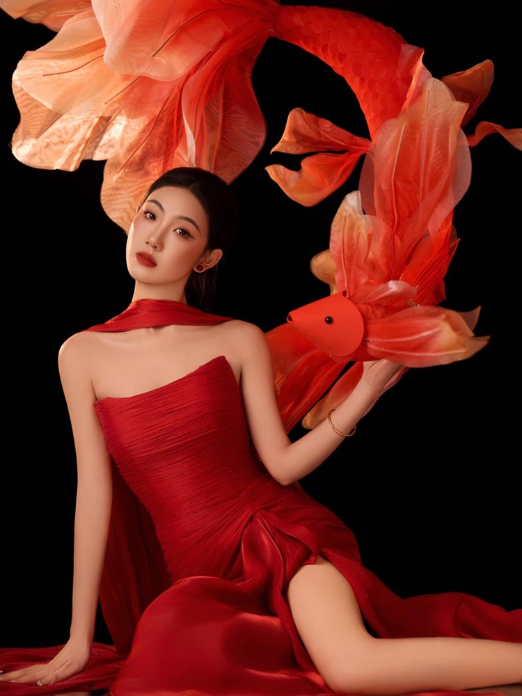 2026 New Year Red Lucky Carp C - đánh giá và giá Ethnic Fashion Studio