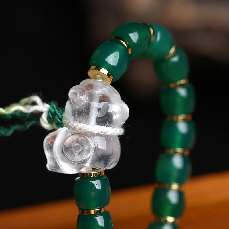 Natural green bracelet with be - đánh giá và giá Ethnic Fashion Way
