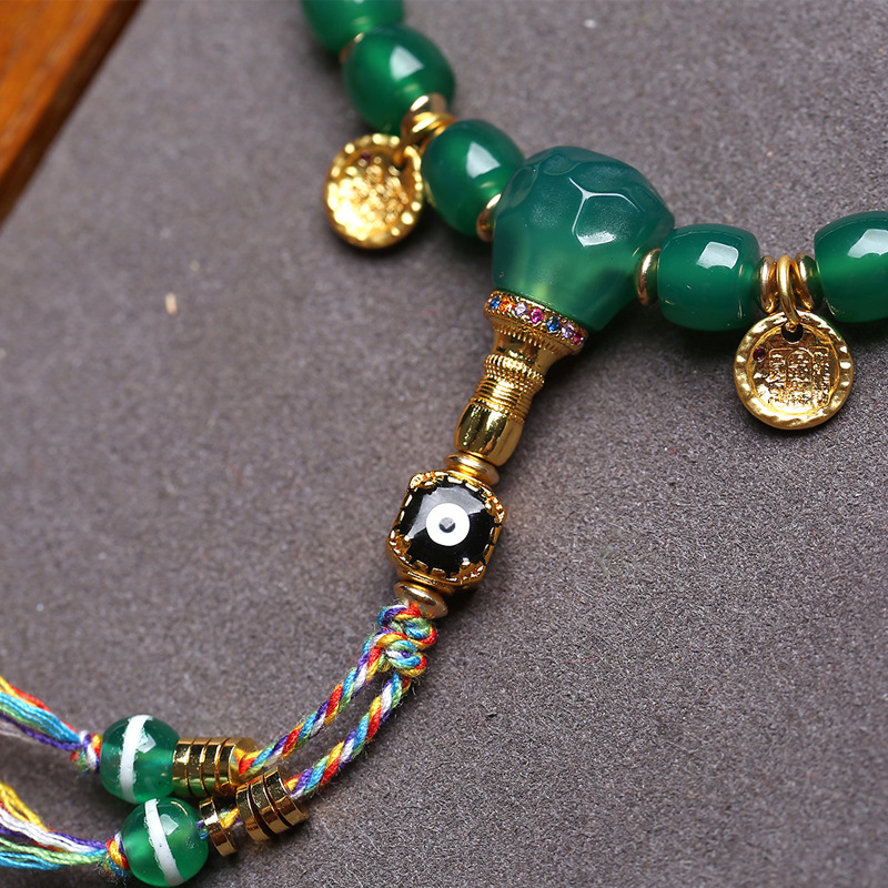 Natural green bracelet with be - đánh giá và giá Ethnic Fashion Way